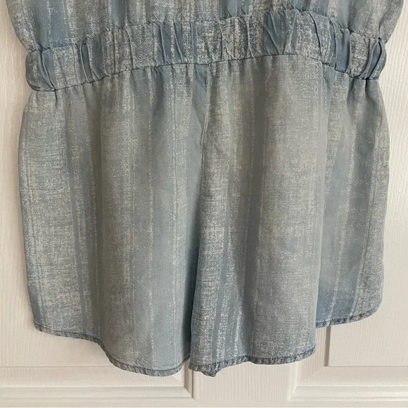 Bella Dahl Sleeveless Romper Blue and White - Picture 7 of 8